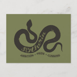Harry Potter   SLYTHERIN™ Silhuett Typografi Vykort