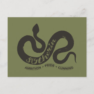 Harry Potter | SLYTHERIN™ Silhuett Typografi Vykort
