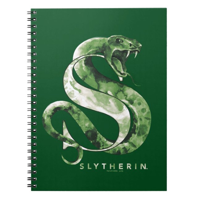 Harry Potter | SLYTHERIN™ Snake Watercolor Anteckningsbok (Framsidan)