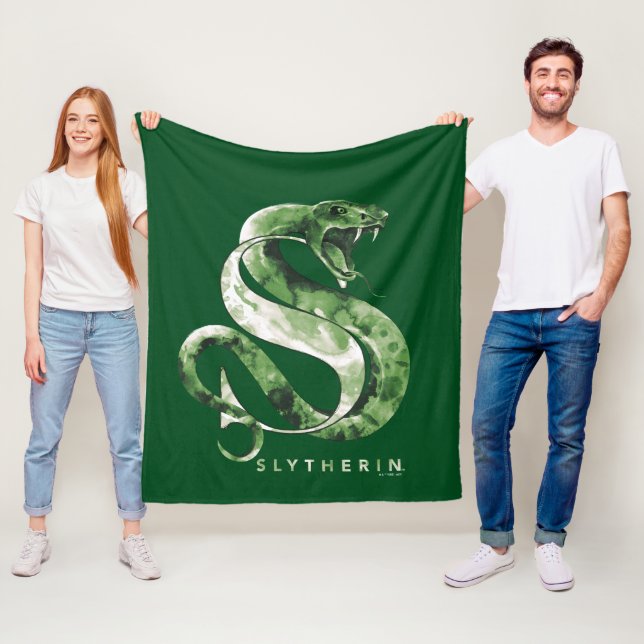 Harry Potter | SLYTHERIN™ Snake Watercolor Fleecefilt (På plats)