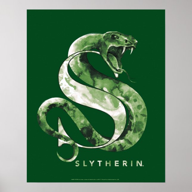 Harry Potter | SLYTHERIN™ Snake Watercolor Poster (Framsidan)