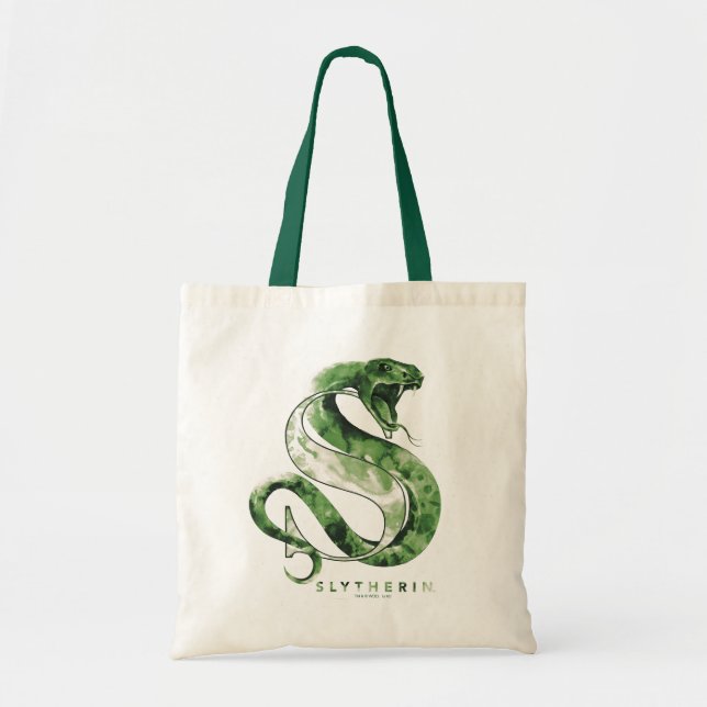 Harry Potter | SLYTHERIN™ Snake Watercolor Tygkasse (Framsidan)