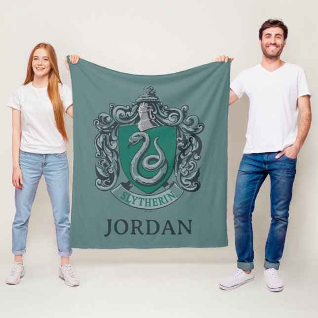 Harry Potter | Slytherin-vapen grön Fleecefilt (På plats)