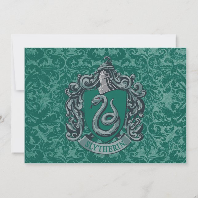 Harry Potter | Slytherin-vapen grön Kort (Framsida)
