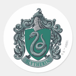 Harry Potter | Slytherin-vapen grön Runt Klistermärke