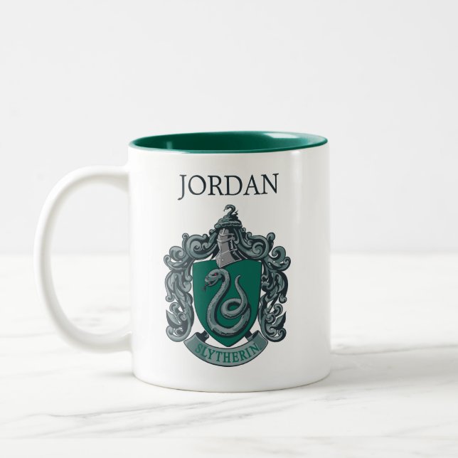 Harry Potter | Slytherin Vapen | Lägg Till Ditt Na Två-Tonad Mugg (Vänster)