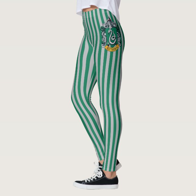 Harry Potter | Slytherin-vapen med guldbanner Leggings (Vänster)