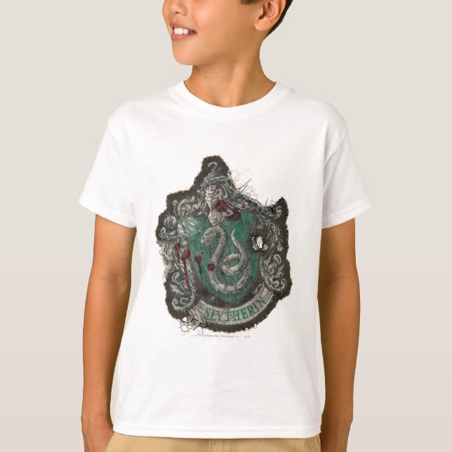 Harry Potter | Slytherin-vapen - Vintage Tröja (Framsida)