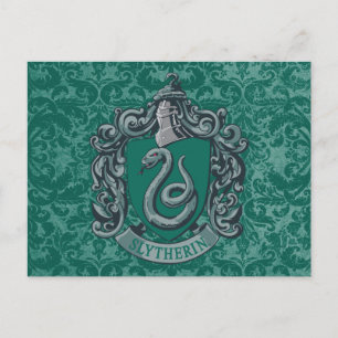 Harry Potter   Slytherin Vapenmärke Grön Vykort