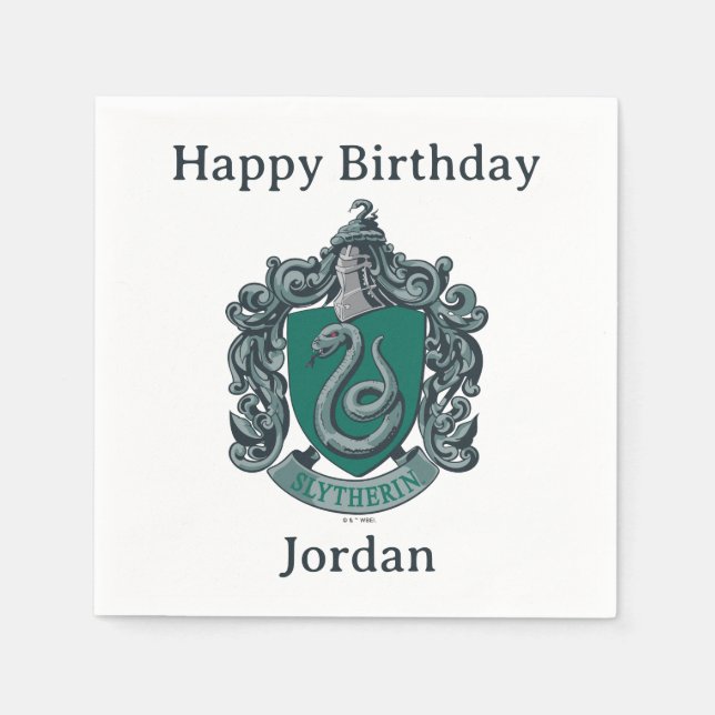 Harry Potter | Slytherin vapensköld Grön Pappersservett (Framsidan)