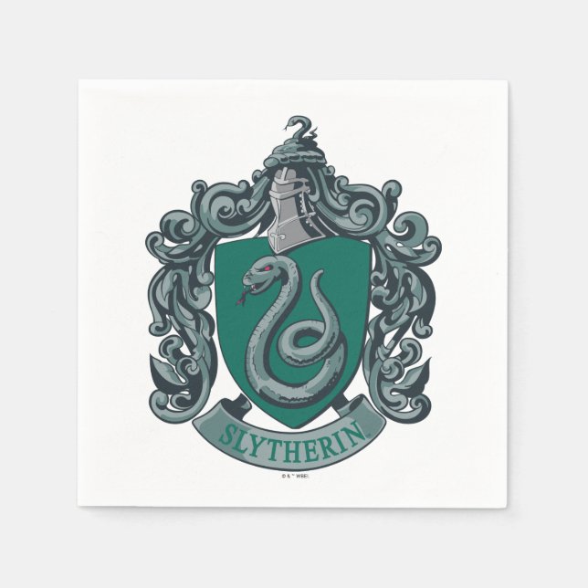 Harry Potter | Slytherin vapensköld Grön Pappersservett (Framsidan)