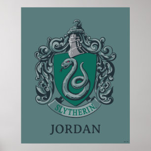 Harry Potter   Slytherin vapensköld Grön Poster