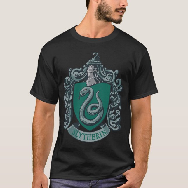 Harry Potter | Slytherin vapensköld Grön T Shirt (Framsida)