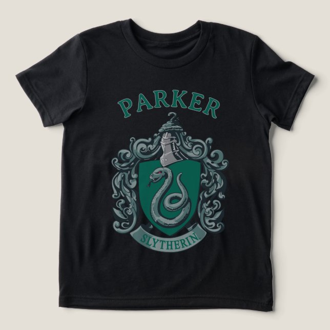 Harry Potter | Slytherin vapensköld Grön T Shirt (Design Framsida)