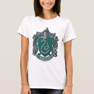 Harry Potter   Slytherin vapensköld Grön Tee Shirt