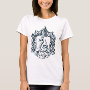 Harry Potter   Slytherin vapensköld - isblått T-shirt