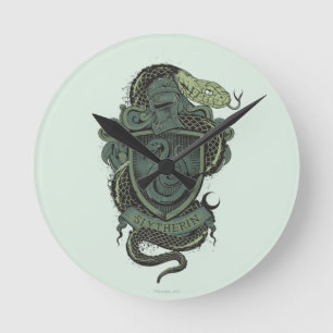 Harry Potter Slytherin Vapensköld Rund Klocka