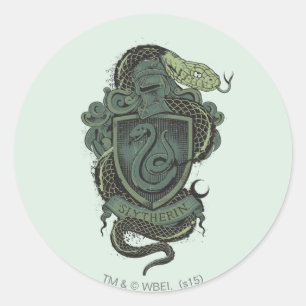Harry Potter   Slytherin Vapensköld Runt Klistermärke