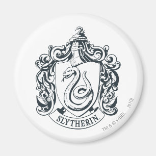 Harry Potter Slytherin Vapensköld - Svartvitt Magnet