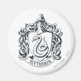 Harry Potter | Slytherin Vapensköld - Svartvitt Magnet