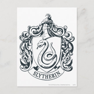 Harry Potter | Slytherin Vapensköld - Svartvitt Vykort