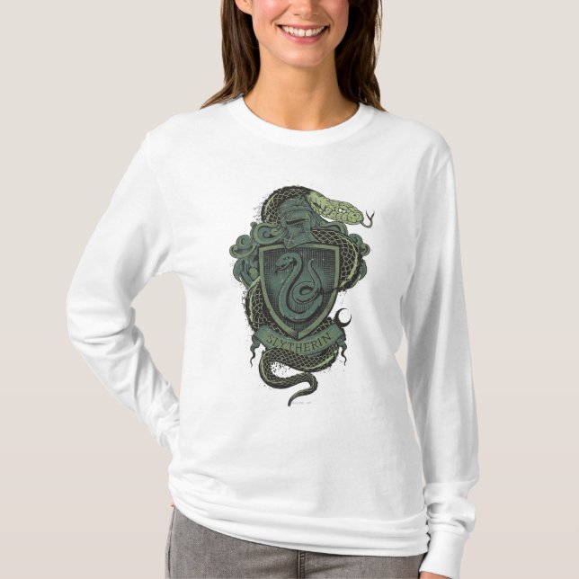 Harry Potter | Slytherin vapensköld T-shirt (Framsida)