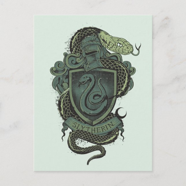 Harry Potter | Slytherin Vapensköld Vykort (Framsida)