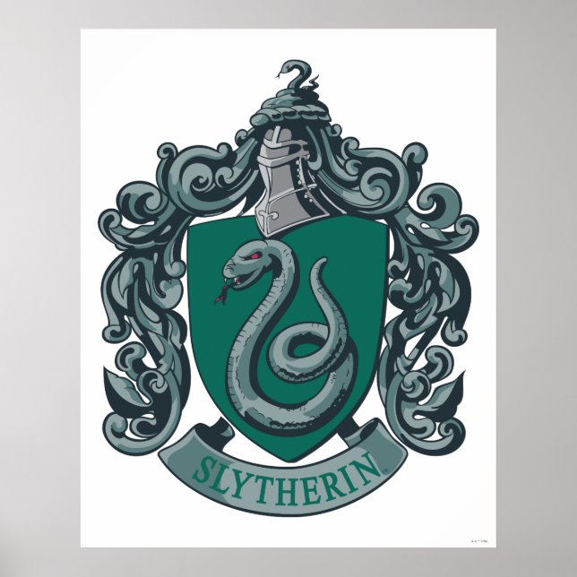 Harry Potter | Slytherin vapensköldgrönt Poster (Framsidan)