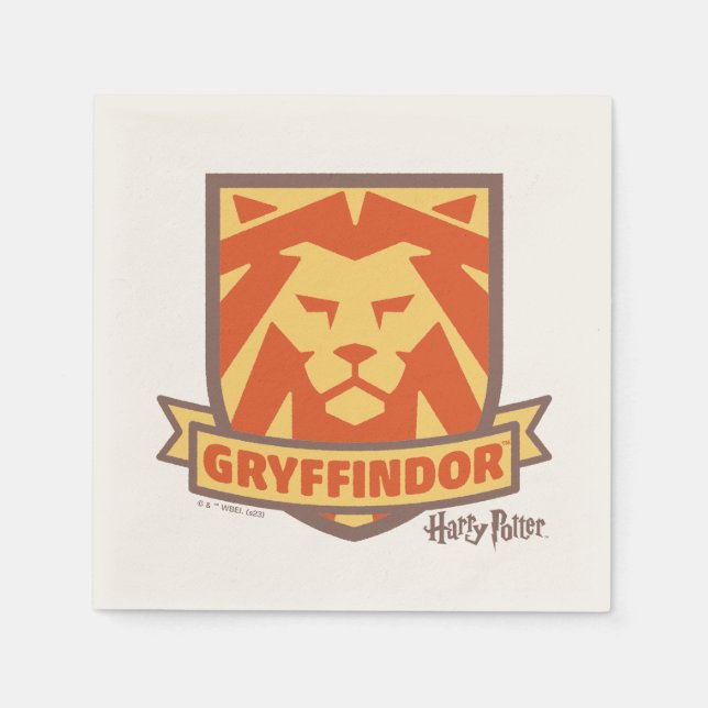 HARRY POTTER™ | Sommarmagi GRYFFINDOR™-Vapensköld Pappersservett (Framsidan)