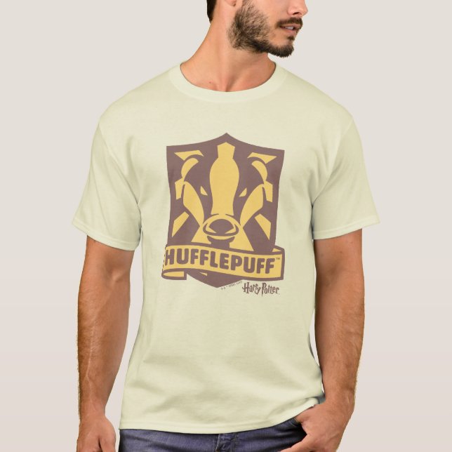 HARRY POTTER™ | Sommarmagiska HUFFLEPUFF™-Vapenskö T Shirt (Framsida)