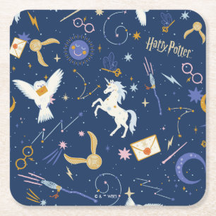 HARRY POTTER™ Sommarsolståndsikonmönster Underlägg Papper Kvadrat