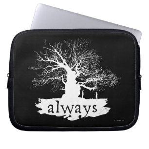 Harry Potter-spell Alltid Citat Silhuett Laptop Fodral