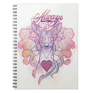 Harry Potter Spell   "Always" Doe Patronus Anteckningsbok Med Spiral