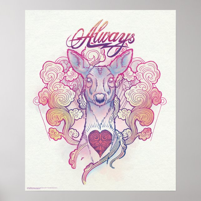 Harry Potter Spell | "Always" Doe Patronus Poster (Framsidan)