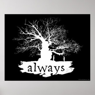 Harry Potter Spell   Always Quote Silhouette Poster
