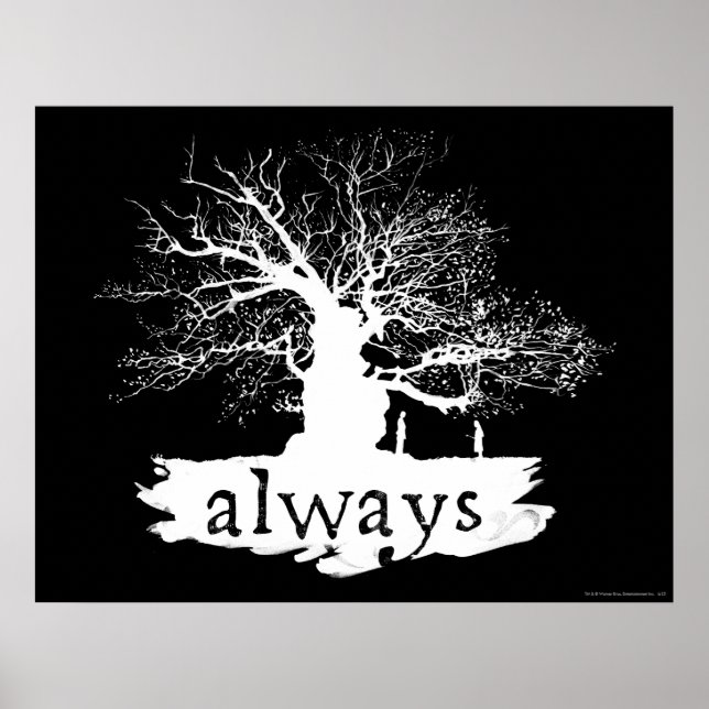 Harry Potter Spell | Always Quote Silhouette Poster (Framsidan)