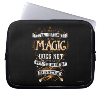 Harry Potter Spell | Bara för att du är tillåten Laptop Sleeve