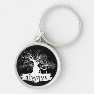 Harry Potter Spell   Citera alltid Silhouette Rund Silverfärgad Nyckelring
