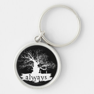 Harry Potter Spell | Citera alltid Silhouette Rund Silverfärgad Nyckelring