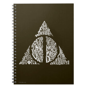 Harry Potter Spell DATORHALLOWS Typografi GR Anteckningsbok