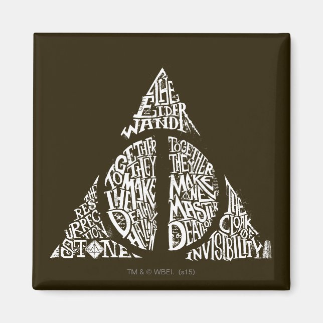 Harry Potter Spell | DATORHALLOWS Typografi GR Magnet (Framsidan)