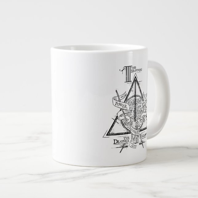 Harry Potter-spell | DEATHLY HALLOWS-grafik Jumbo Mugg (Framsida höger)