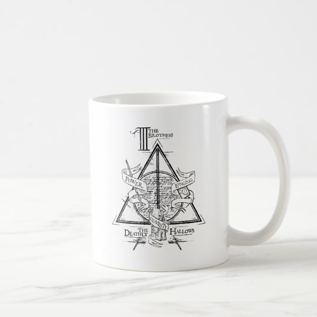 Harry Potter-spell | DEATHLY HALLOWS-grafik Kaffemugg (Höger)