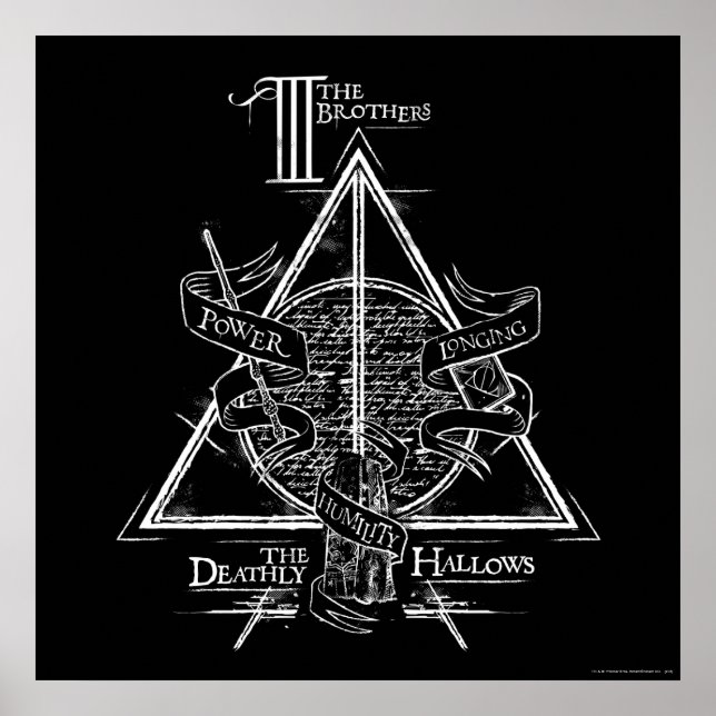 Harry Potter-spell | DEATHLY HALLOWS-grafik Poster (Framsidan)