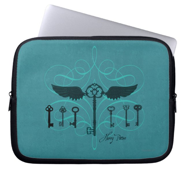 Harry Potter Spell | Flygning i Nycklar Laptop Sleeve (Framsidan)