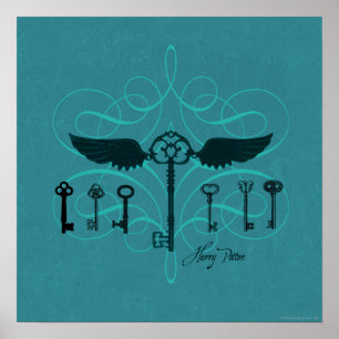 Harry Potter Spell   Flygning i Nycklar Poster