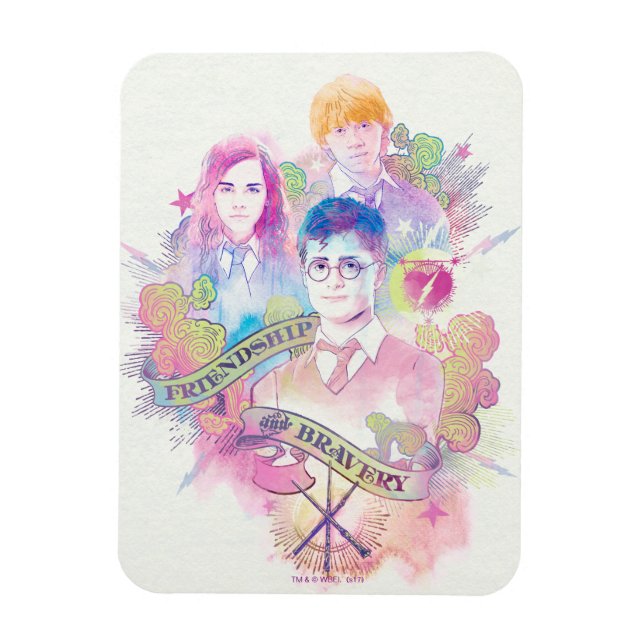 Harry Potter Spell | Harry, Hermione, & Ron Waterc Magnet (Vertikal)