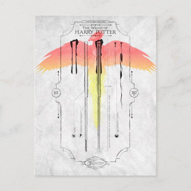 Harry Potter Spell | Harry's Trollspö Infografik Vykort (Framsida)