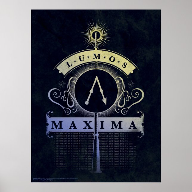 Harry Potter Spell | Lumos Maxima Graphic Poster (Framsidan)