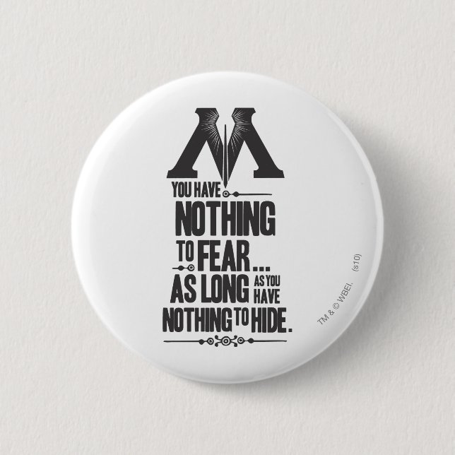 Harry Potter-spell | Magidepartementets propaganda Knapp (Framsida)